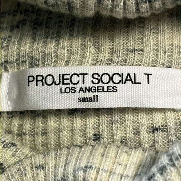 Project Social T Sweater Dress, Soft Ribbed Knit Turtleneck, Gray, Small - Picture 8 of 10